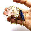 Radiant Raw Crystal Bracelet: Nature's Golden Brilliance