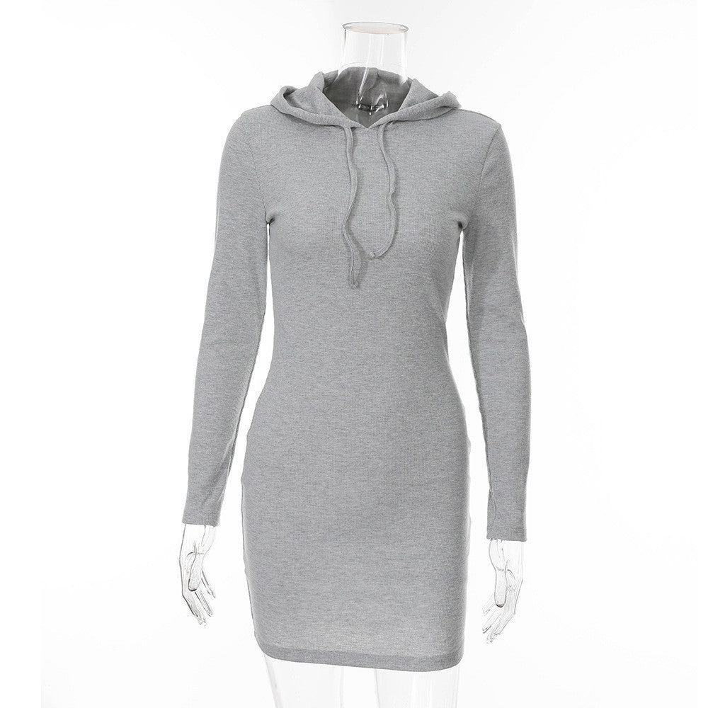 Slimming Hooded Knitted Dress Women